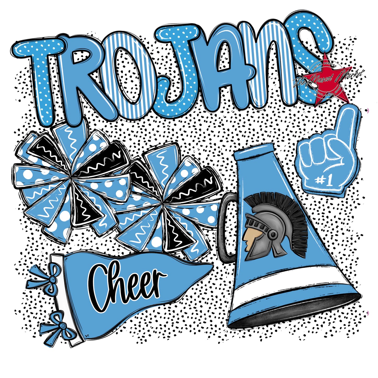 Trojans Cheer Spirit-Carolina Blue