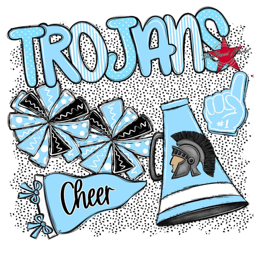 Trojans Cheer Spirit-Columbia Blue