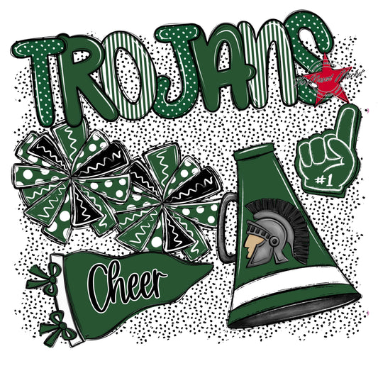 Trojans Cheer Spirit-Green