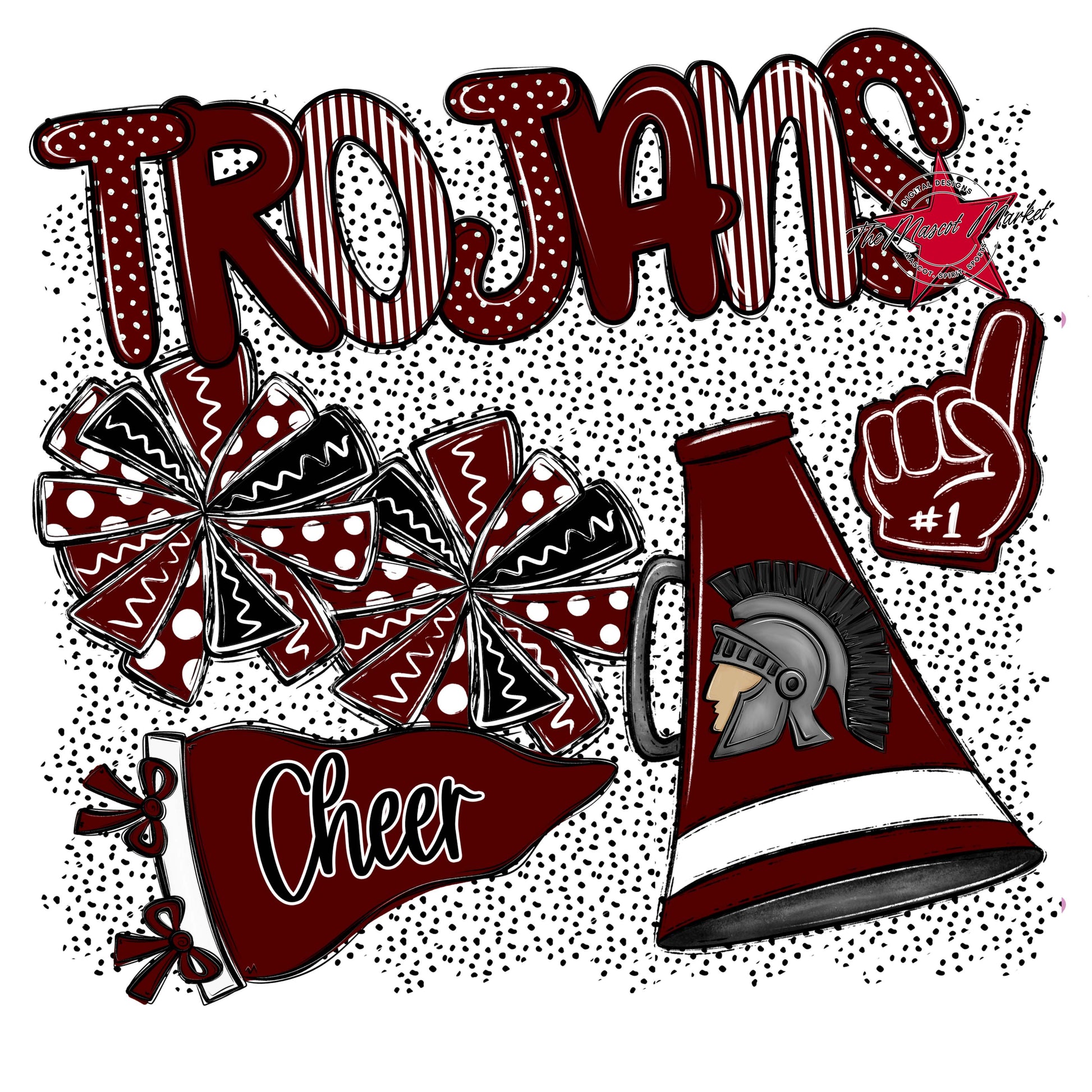 Trojans Cheer Spirit-Maroon