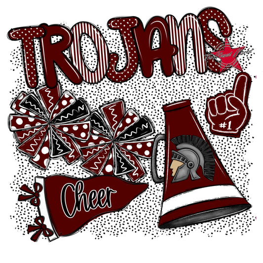 Trojans Cheer Spirit-Maroon