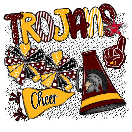 Trojans Cheer Spirit-Maroon & Yellow
