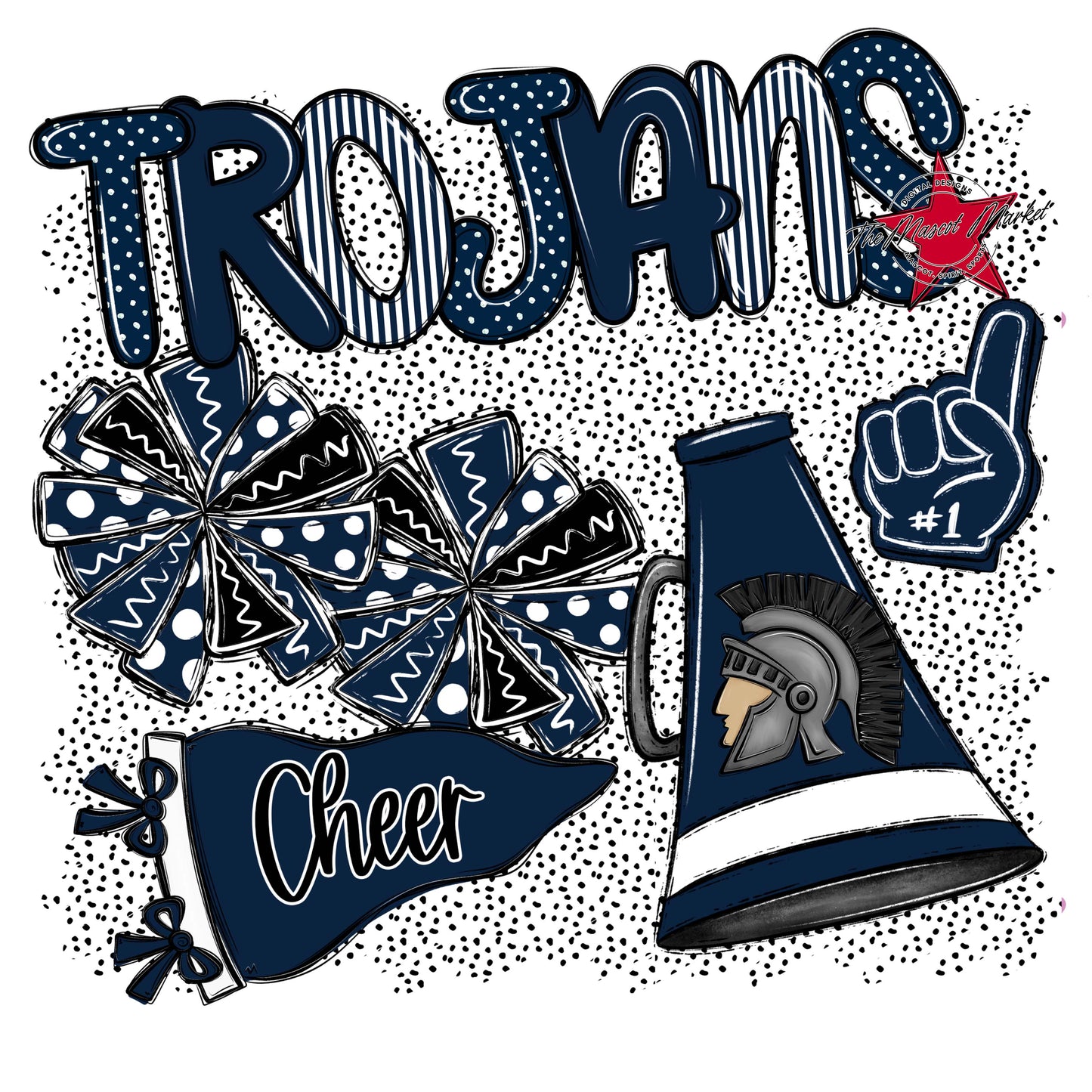 Trojans Cheer Spirit-Navy