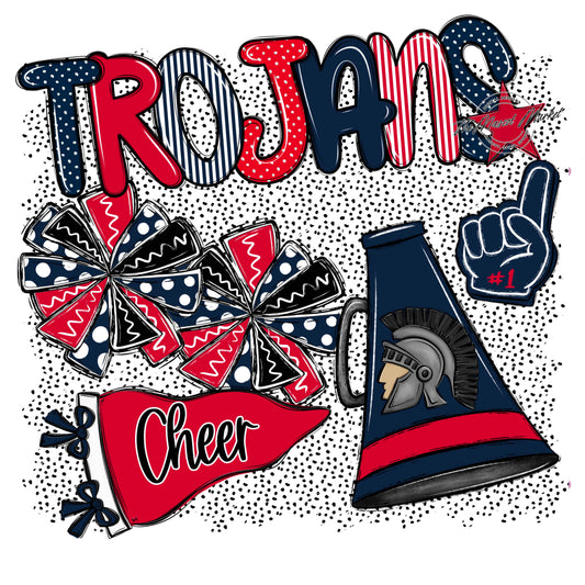 Trojans Cheer Spirit-Navy & Red