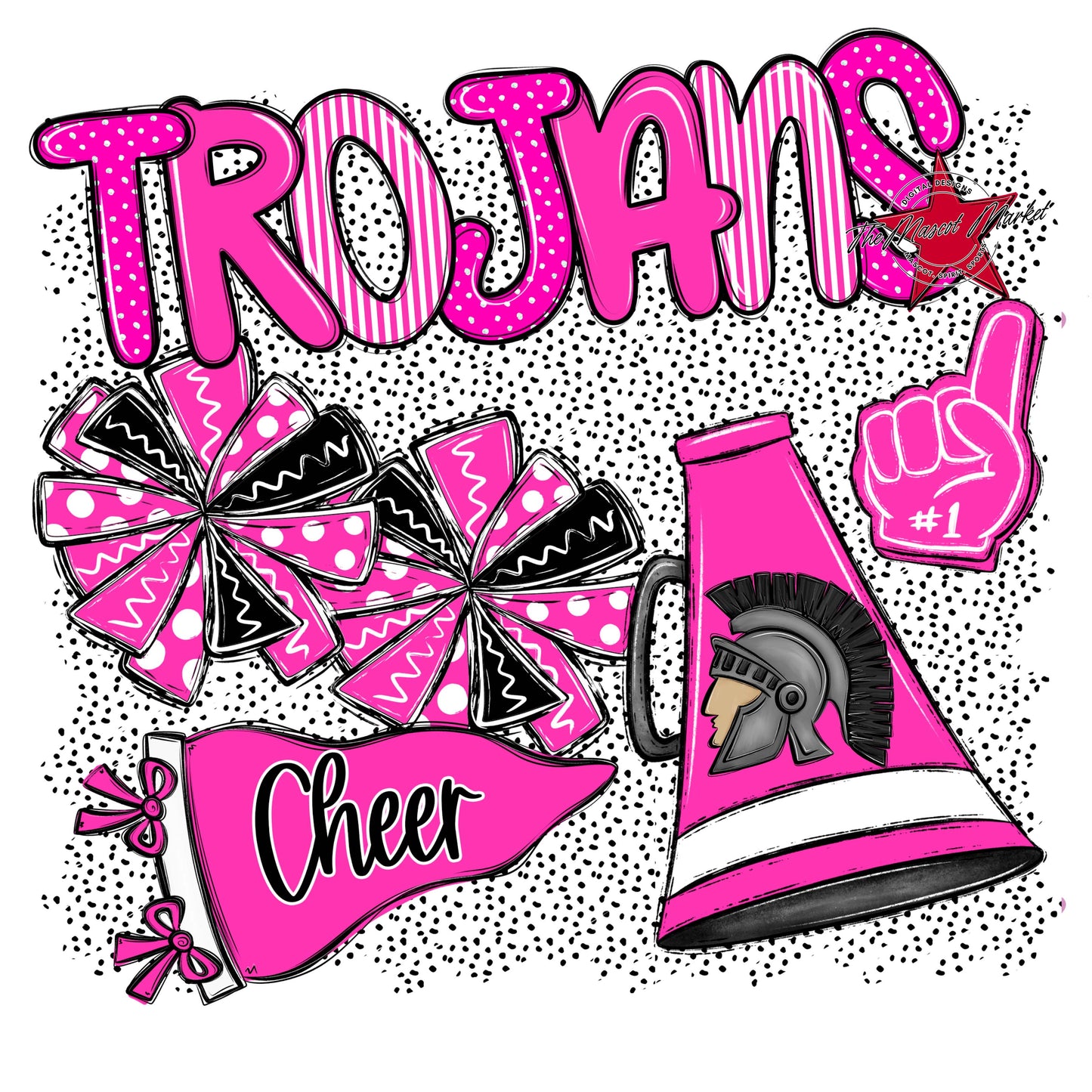 Trojans Cheer Spirit-Pink