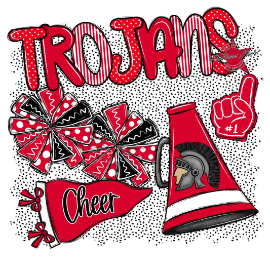 Trojans Cheer Spirit-Red