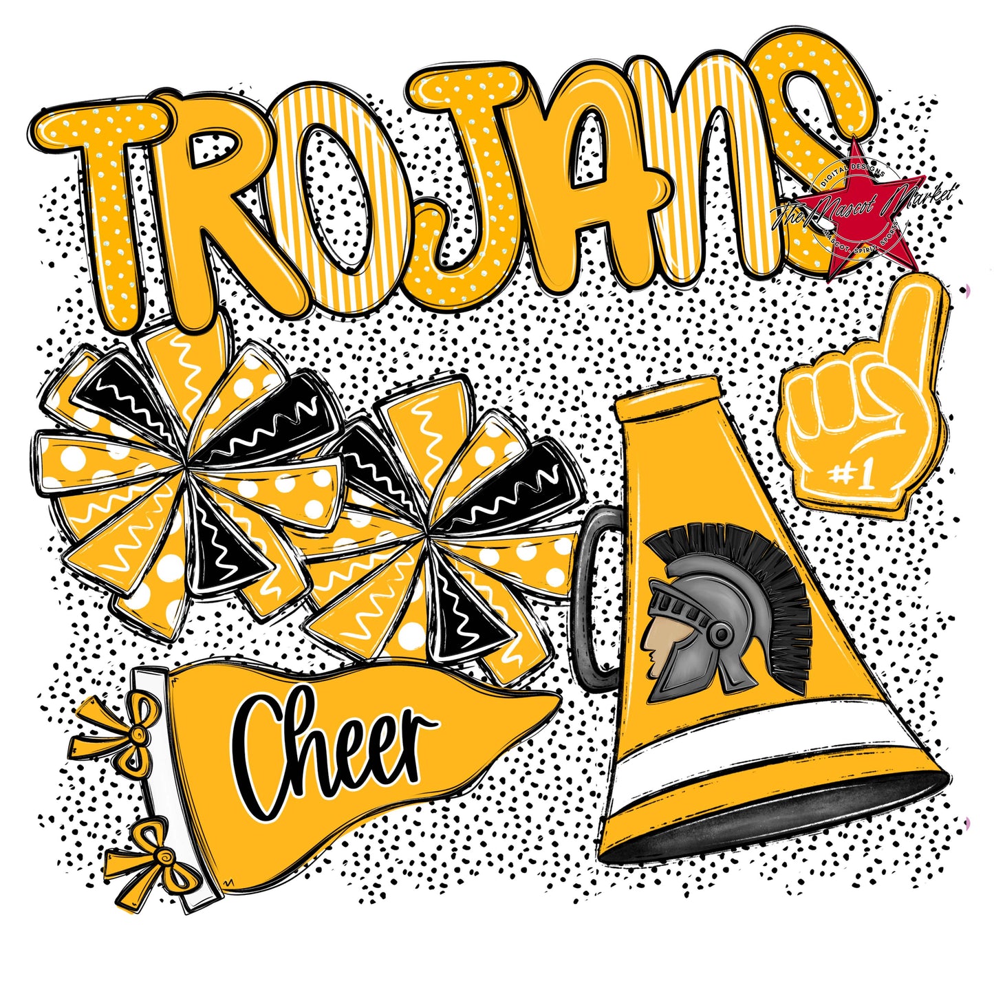 Trojans Cheer Spirit-Yellow