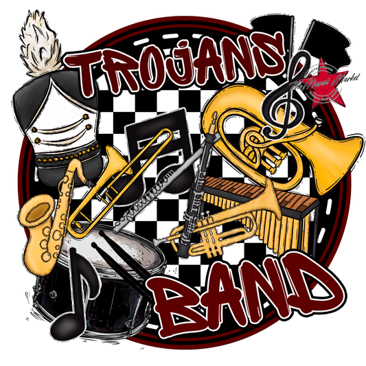 Trojans Circle Band Design-Maroon