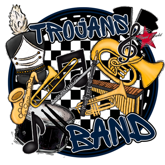 Trojans Circle Band Design-Navy
