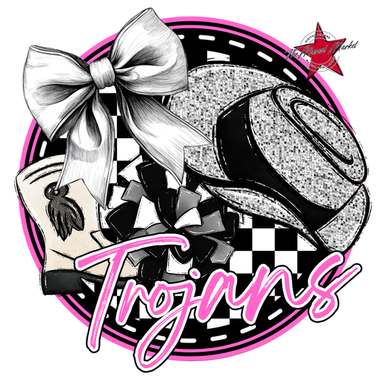 Trojans Circle Drillteam Design-Baby Pink