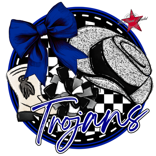 Trojans Circle Drillteam Design-Blue