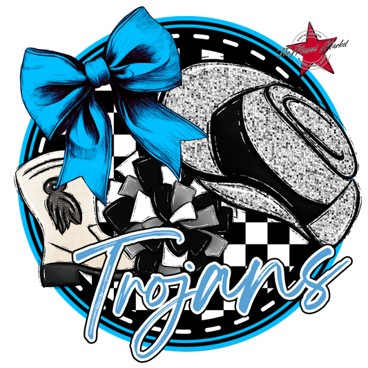 Trojans Circle Drillteam Design-Carolina Blue