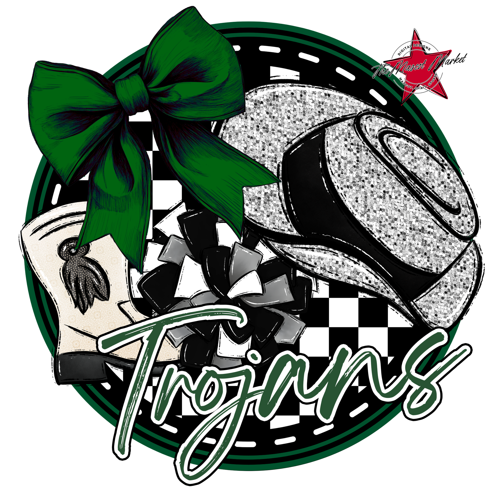 Trojans Circle Drillteam Design-Green