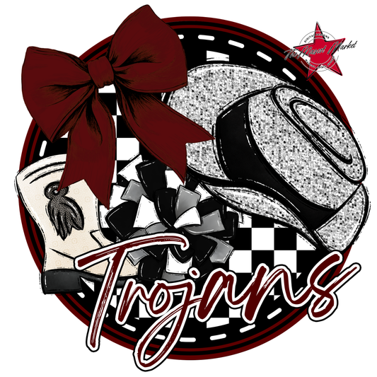 Trojans Circle Drillteam Design-Maroon