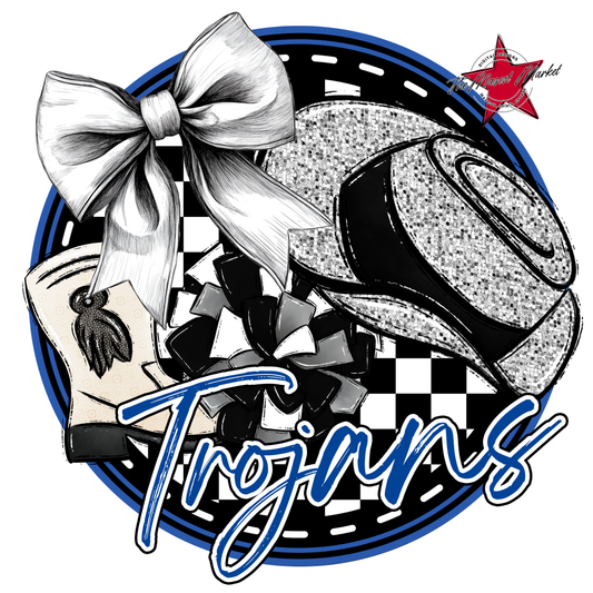 Trojans Circle Drillteam Design-Off Blue