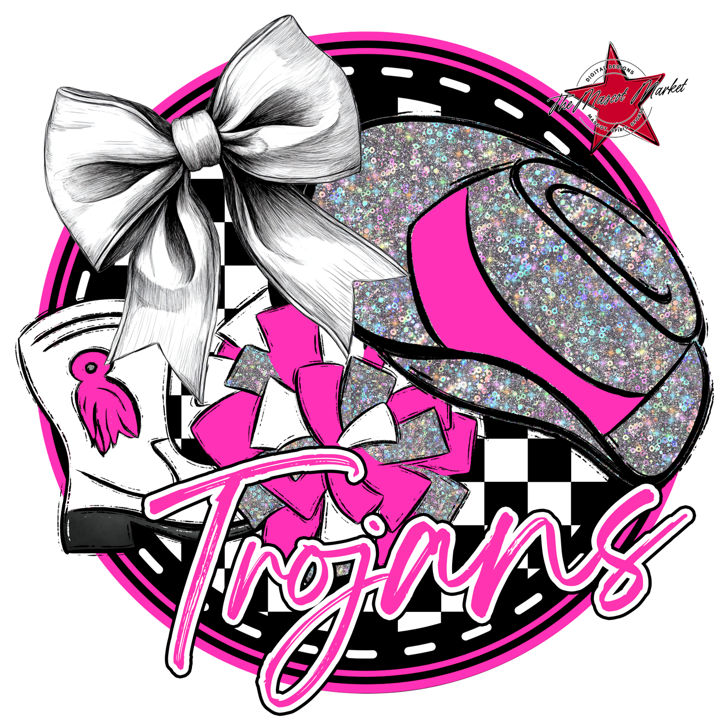 Trojans Circle Drillteam Design-Pink