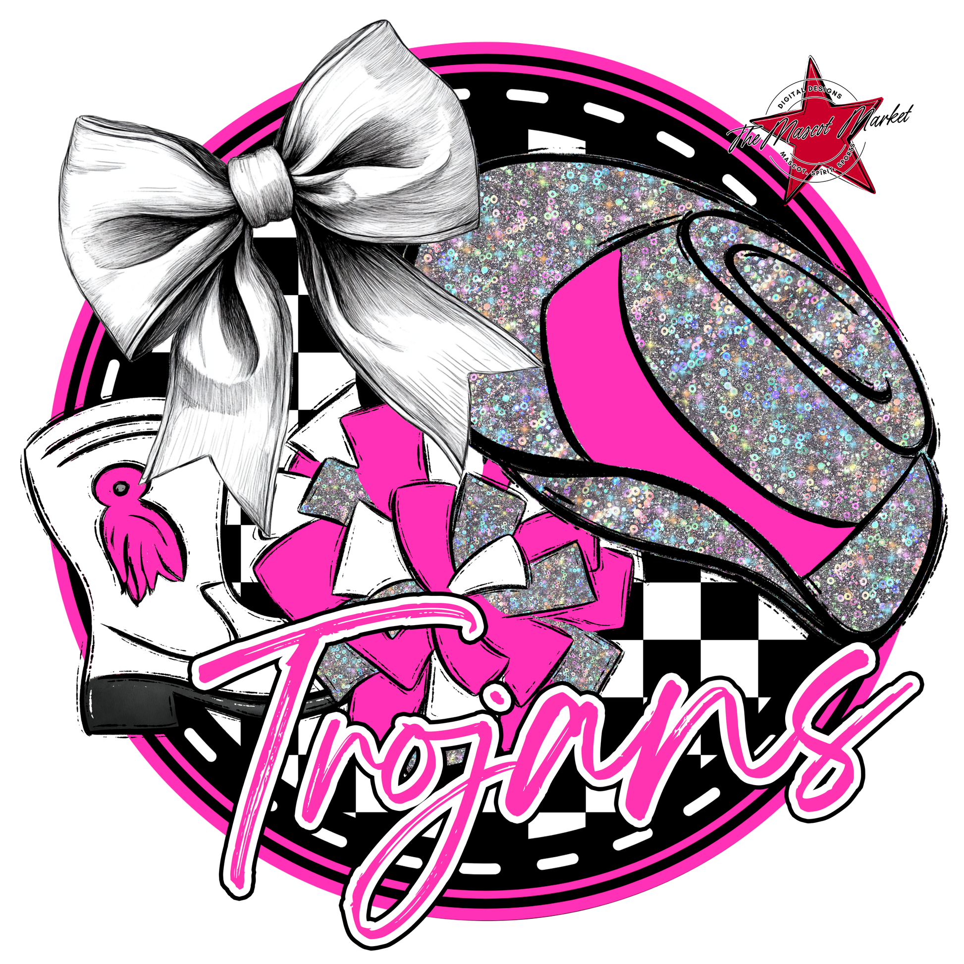 Trojans Circle Drillteam Design-Pink
