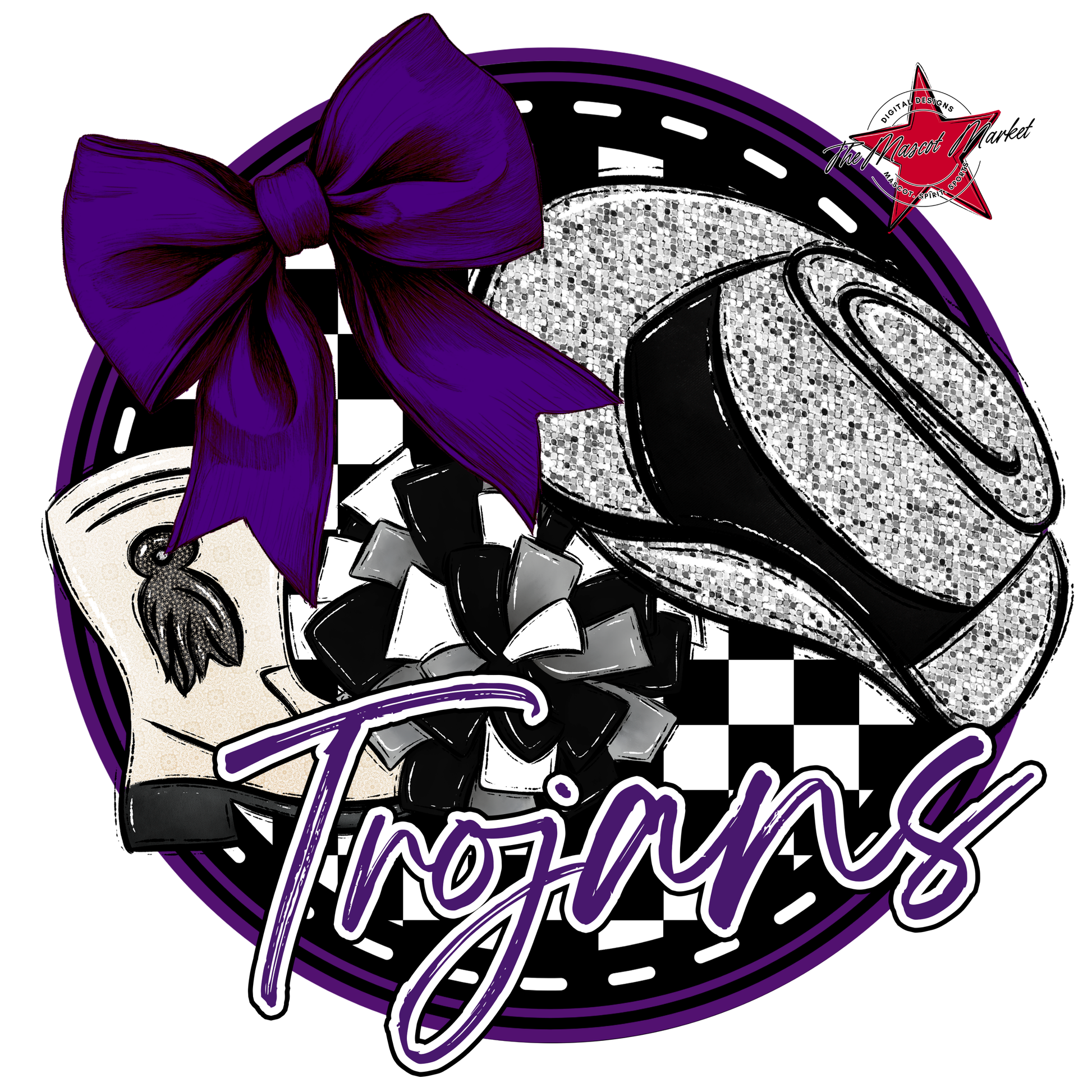 Trojans Circle Drillteam Design-Purple