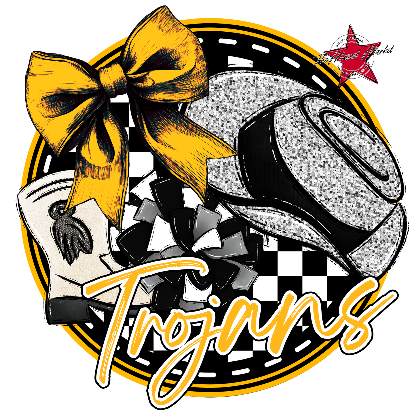 Trojans Circle Drillteam Design-Yellow