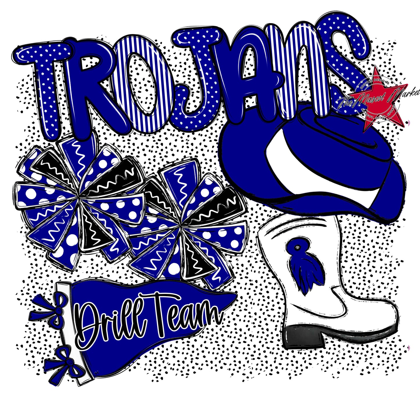 Trojans Drillteam Spirit-Blue
