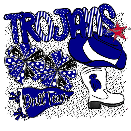 Trojans Drillteam Spirit-Blue