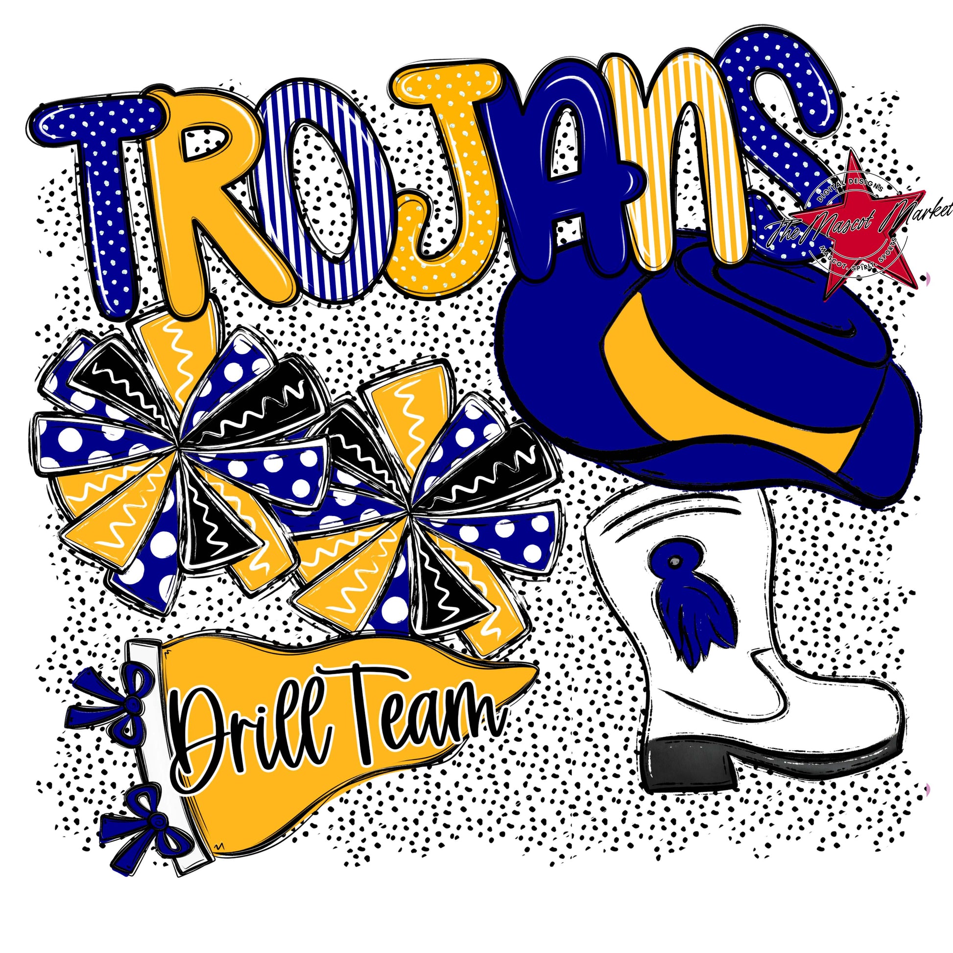 Trojans Drillteam Spirit-Blue & Yellow