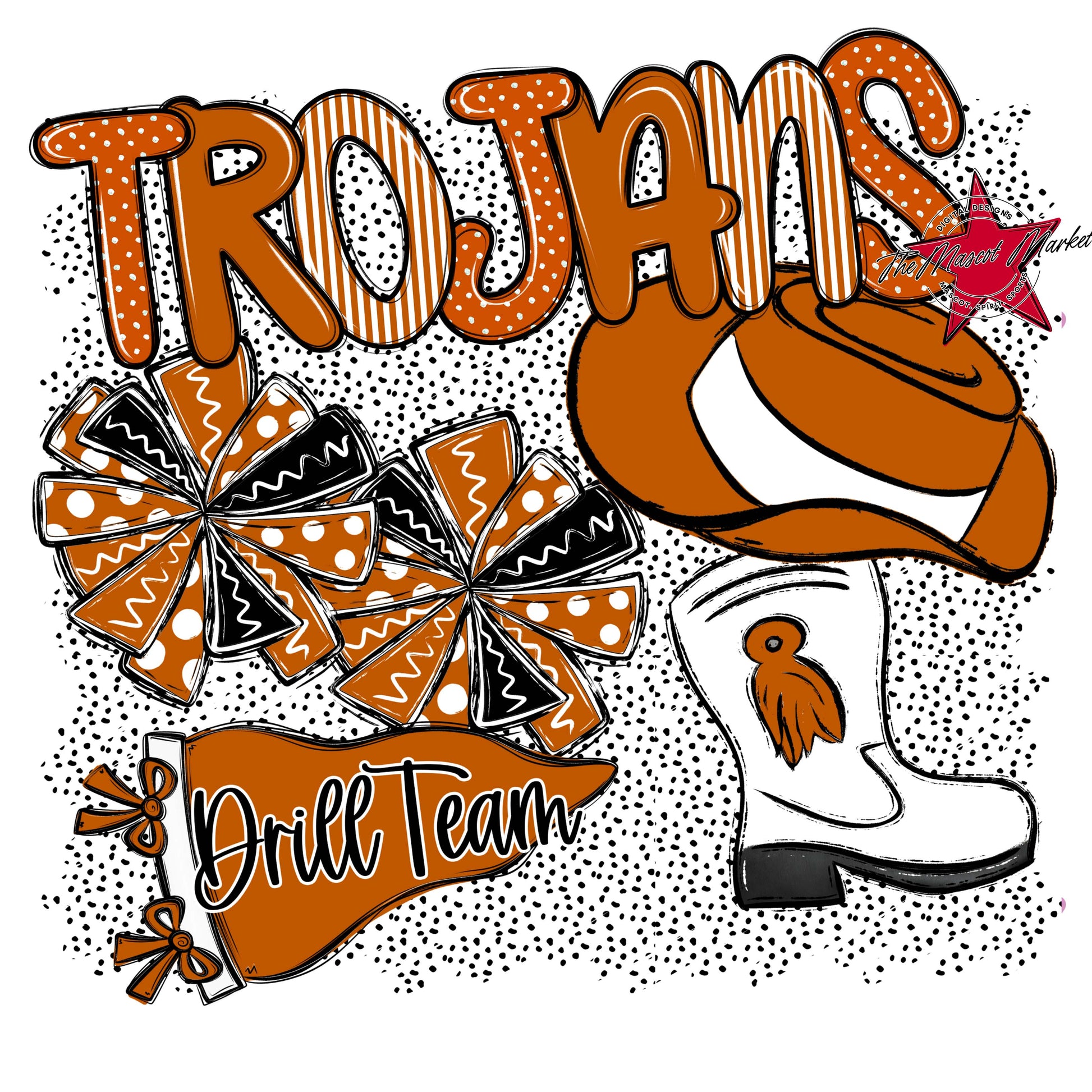 Trojans Drillteam Spirit-Burnt Orange