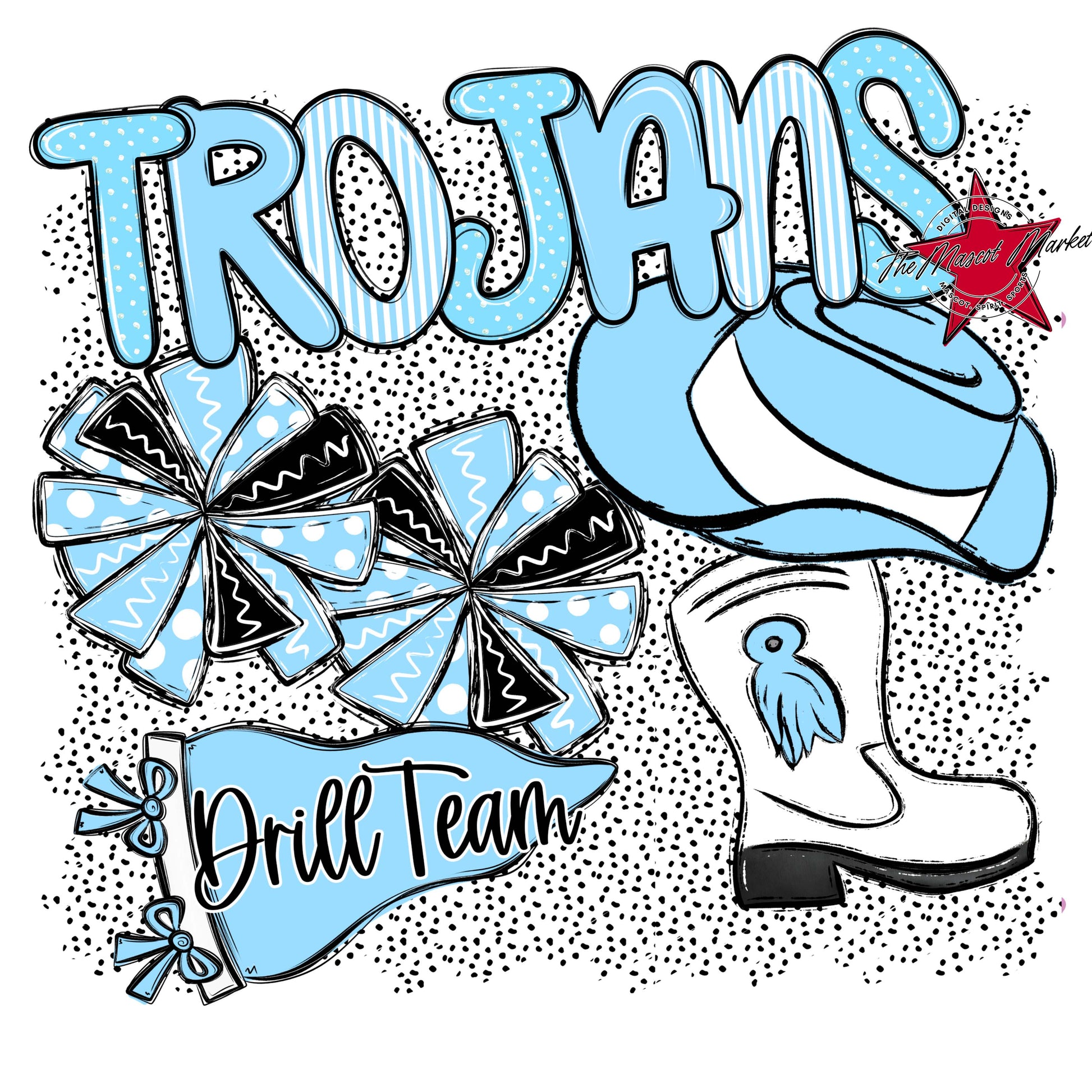Trojans Drillteam Spirit-Columbia Blue