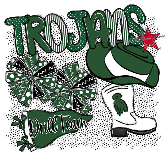 Trojans Drillteam Spirit-Green