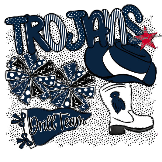 Trojans Drillteam Spirit-Navy