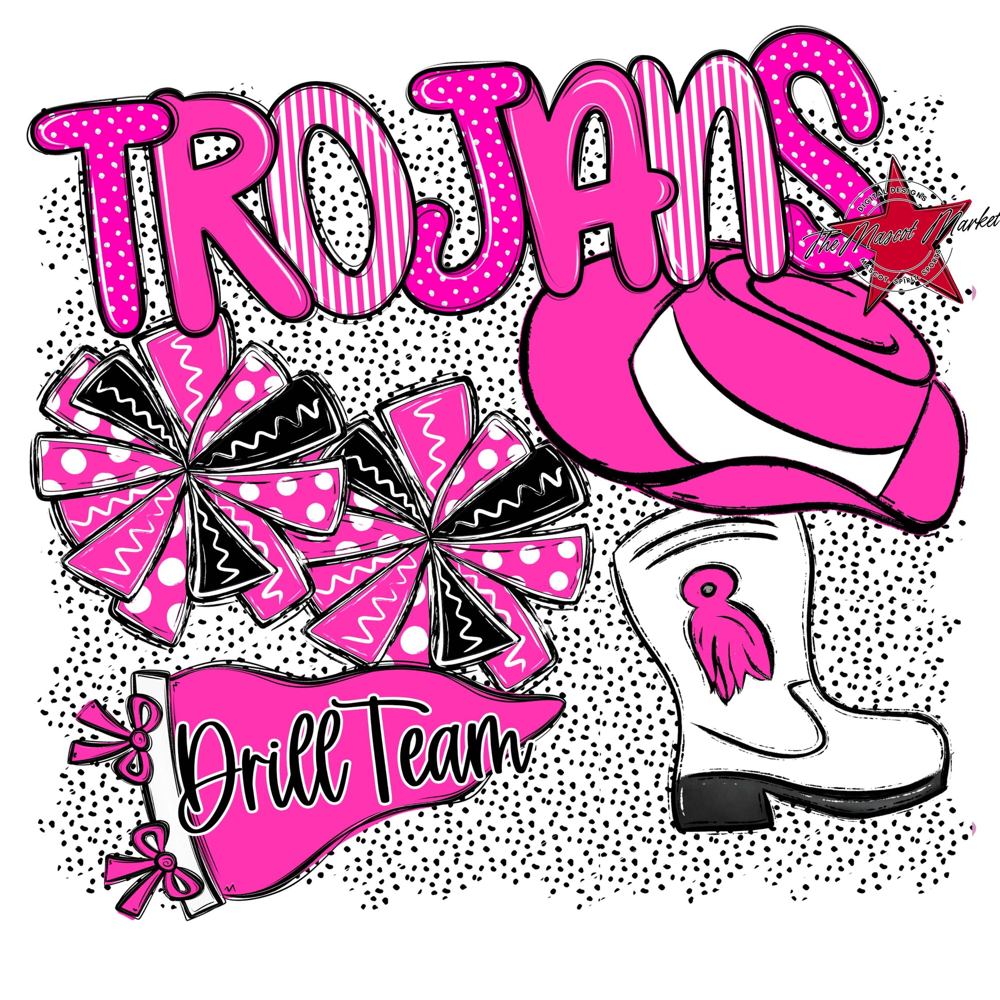 Trojans Drillteam Spirit-Pink