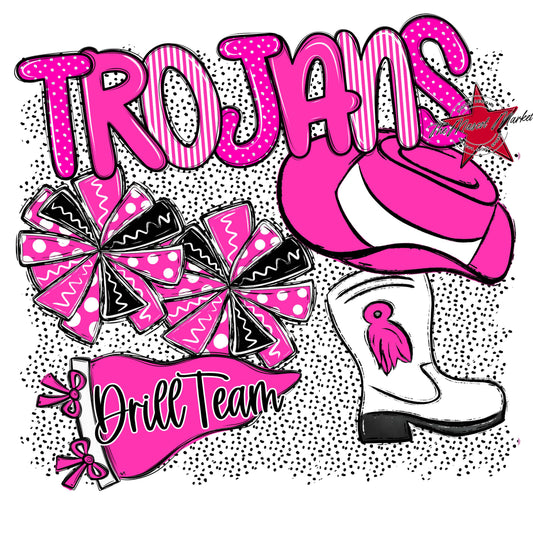 Trojans Drillteam Spirit-Pink