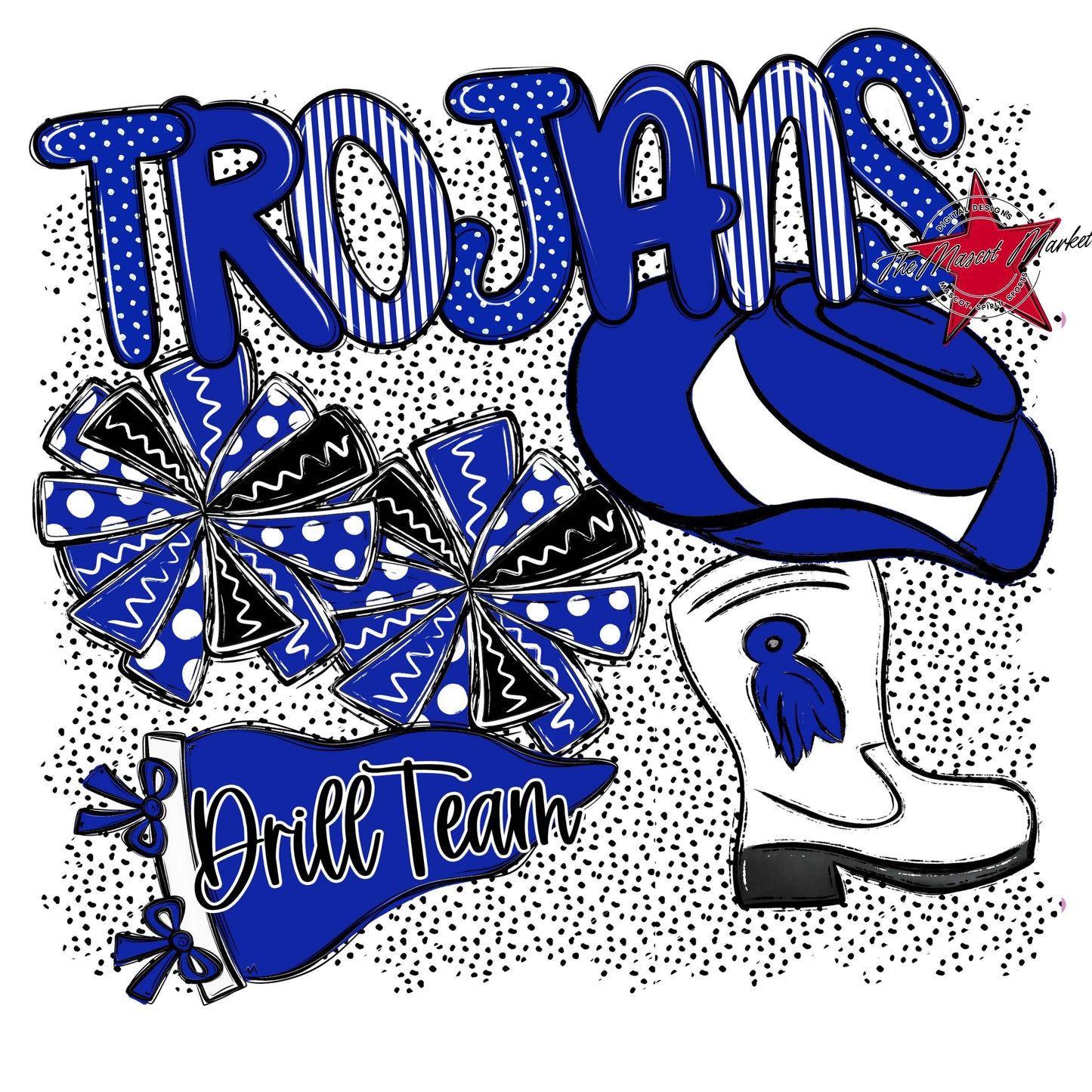 Trojans Drillteam Spirit-Royal Blue