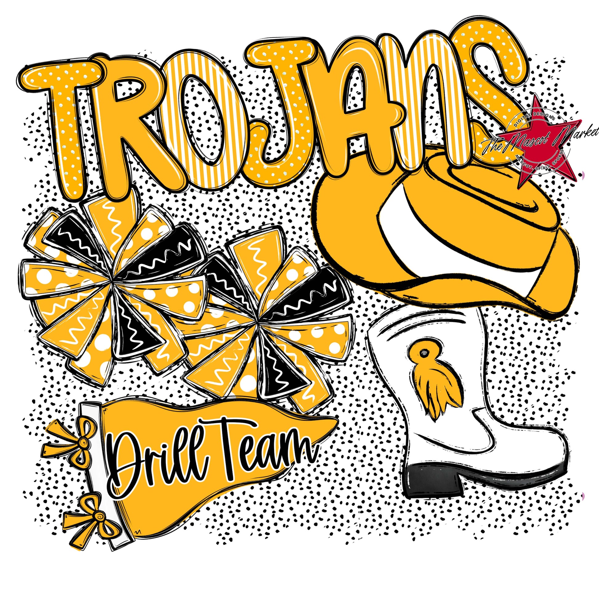 Trojans Drillteam Spirit-Yellow