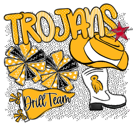Trojans Drillteam Spirit-Yellow