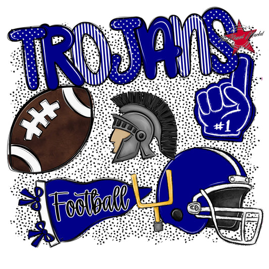 Trojans Football Spirit-Blue