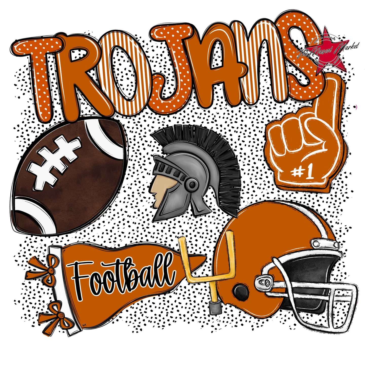 Trojans Football Spirit-Burnt Orange