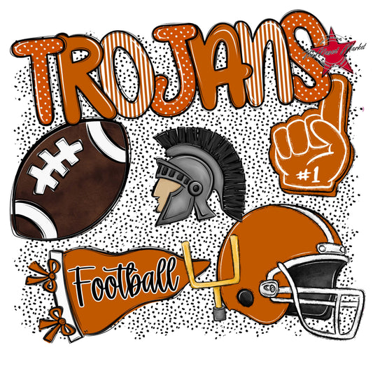 Trojans Football Spirit-Burnt Orange