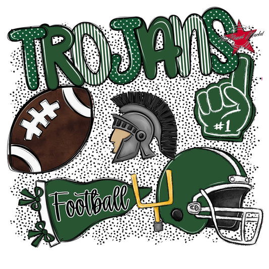 Trojans Football Spirit-Green