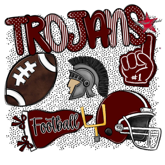 Trojans Football Spirit-Maroon