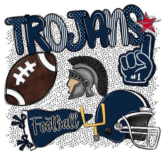 Trojans Football Spirit-Navy