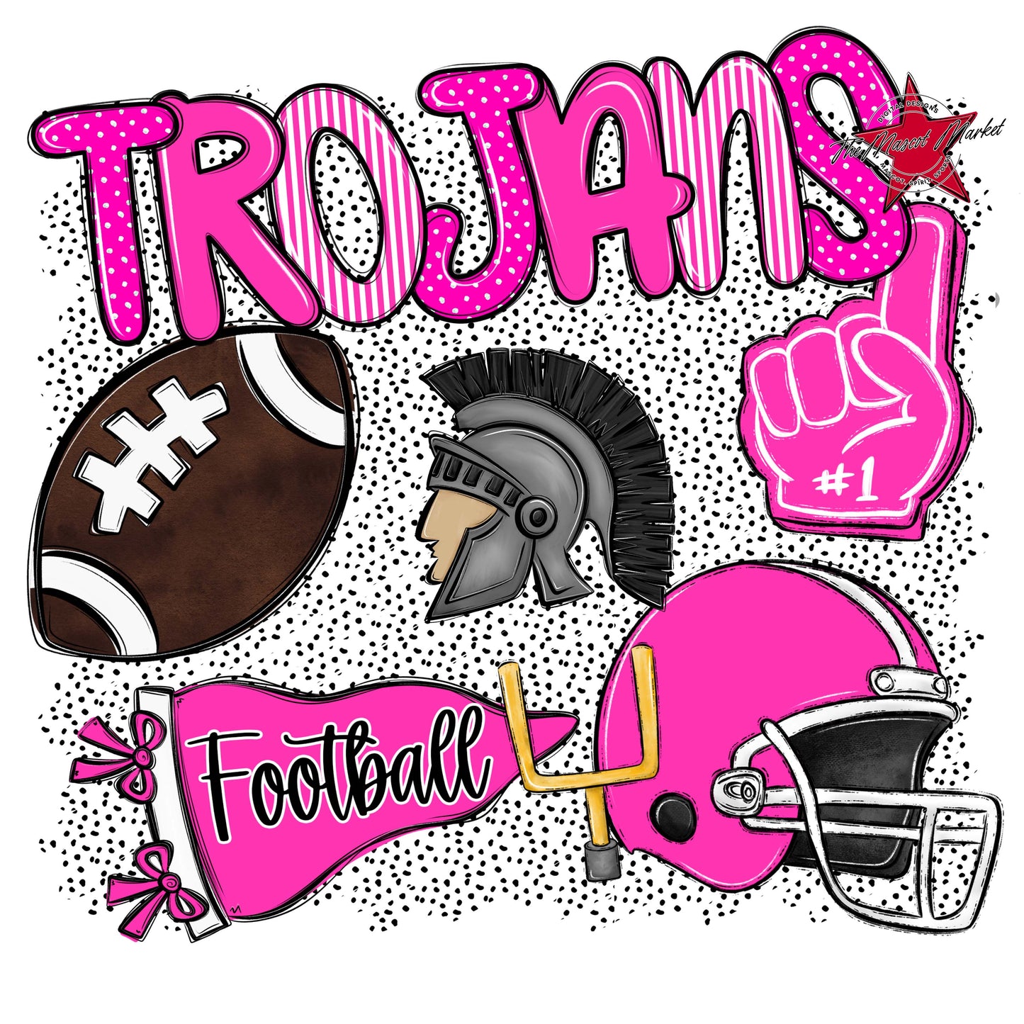 Trojans Football Spirit-Pink