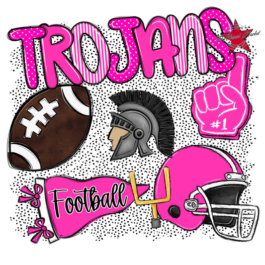 Trojans Football Spirit-Pink