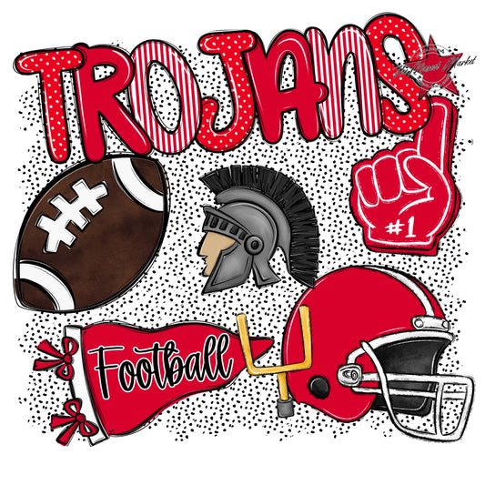 Trojans Football Spirit-Red