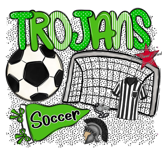 Trojans Soccer Spirit-Bright Green