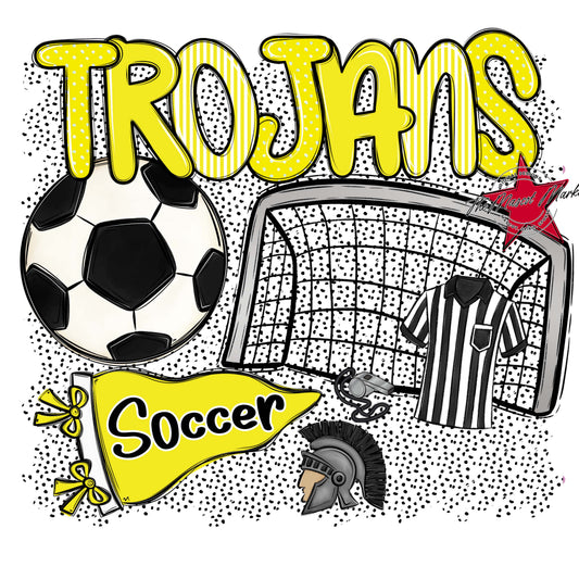 Trojans Soccer Spirit-Bright Yellow