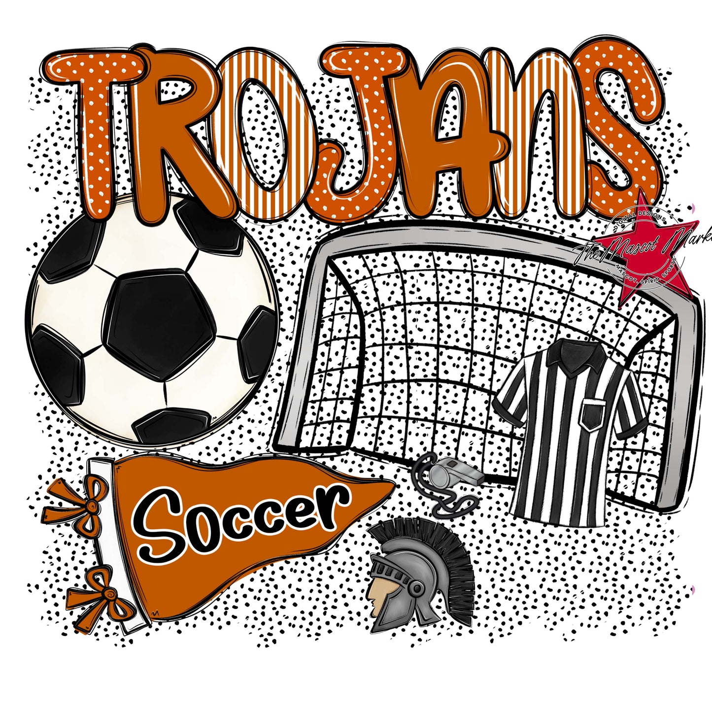Trojans Soccer Spirit-Burnt Orange