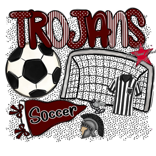 Trojans Soccer Spirit-Maroon