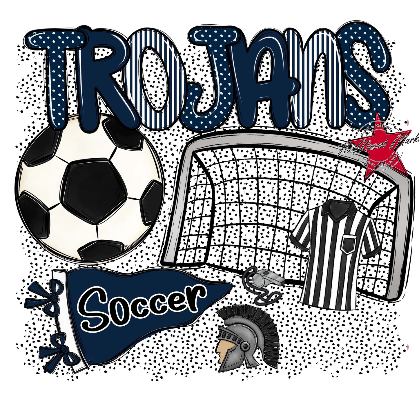 Trojans Soccer Spirit-Navy