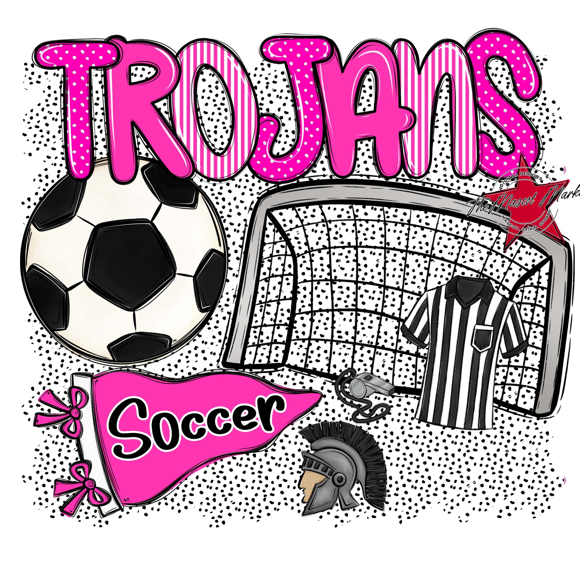Trojans Soccer Spirit-Pink